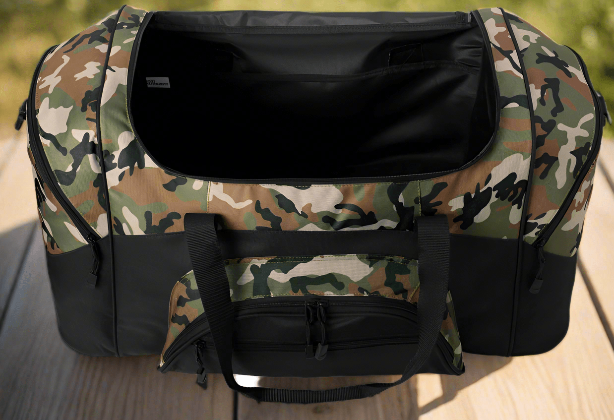 FSU Seminoles Camo Duffel Bag – Rugged Large Gym, Travel & Gear Bag with Shoulder Strap