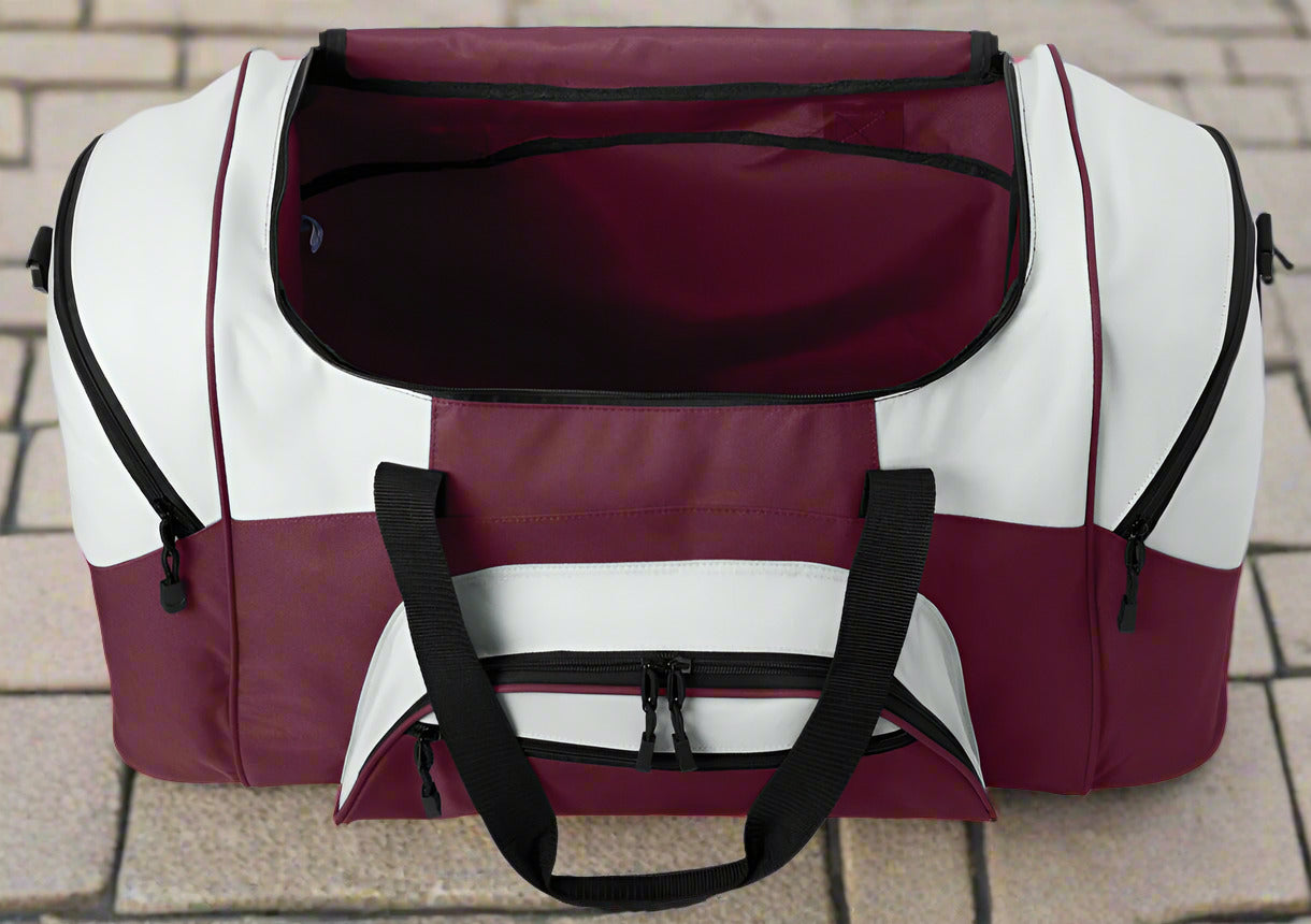 Virginia Tech Hokies Duffel Bag – Gym, Travel & Soft-Sided Suitcase Gear Bag Maroon