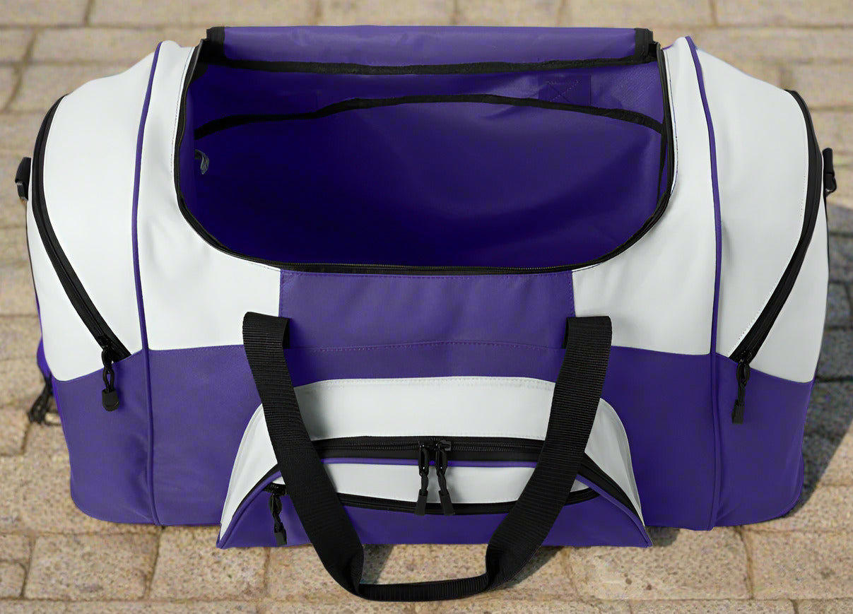Northwestern Wildcats Duffel Bag β Gym, Travel & Suitcase-Style Gear Bag Black