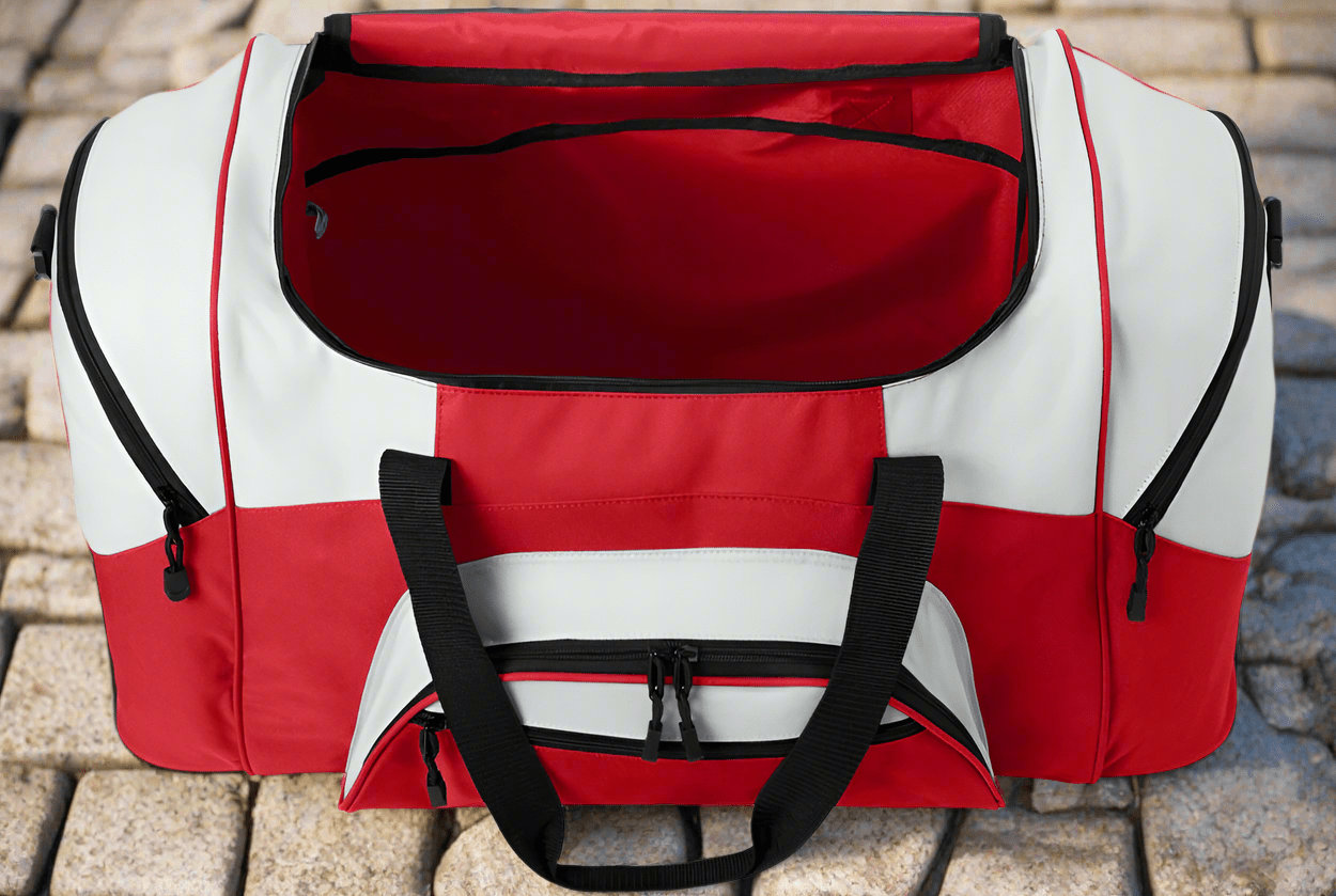 University of Kansas Duffel Bag β Jayhawks Gym, Travel & Suitcase-Style Gear Bag Red