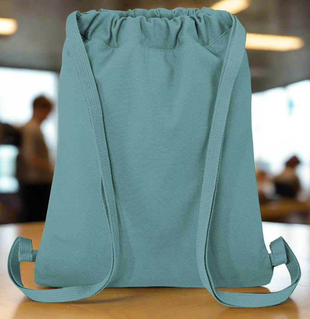 UNC Charlotte Canvas Drawstring Backpack Charlotte 49ers Cotton Cinch Pack Bag Dye Washed Green