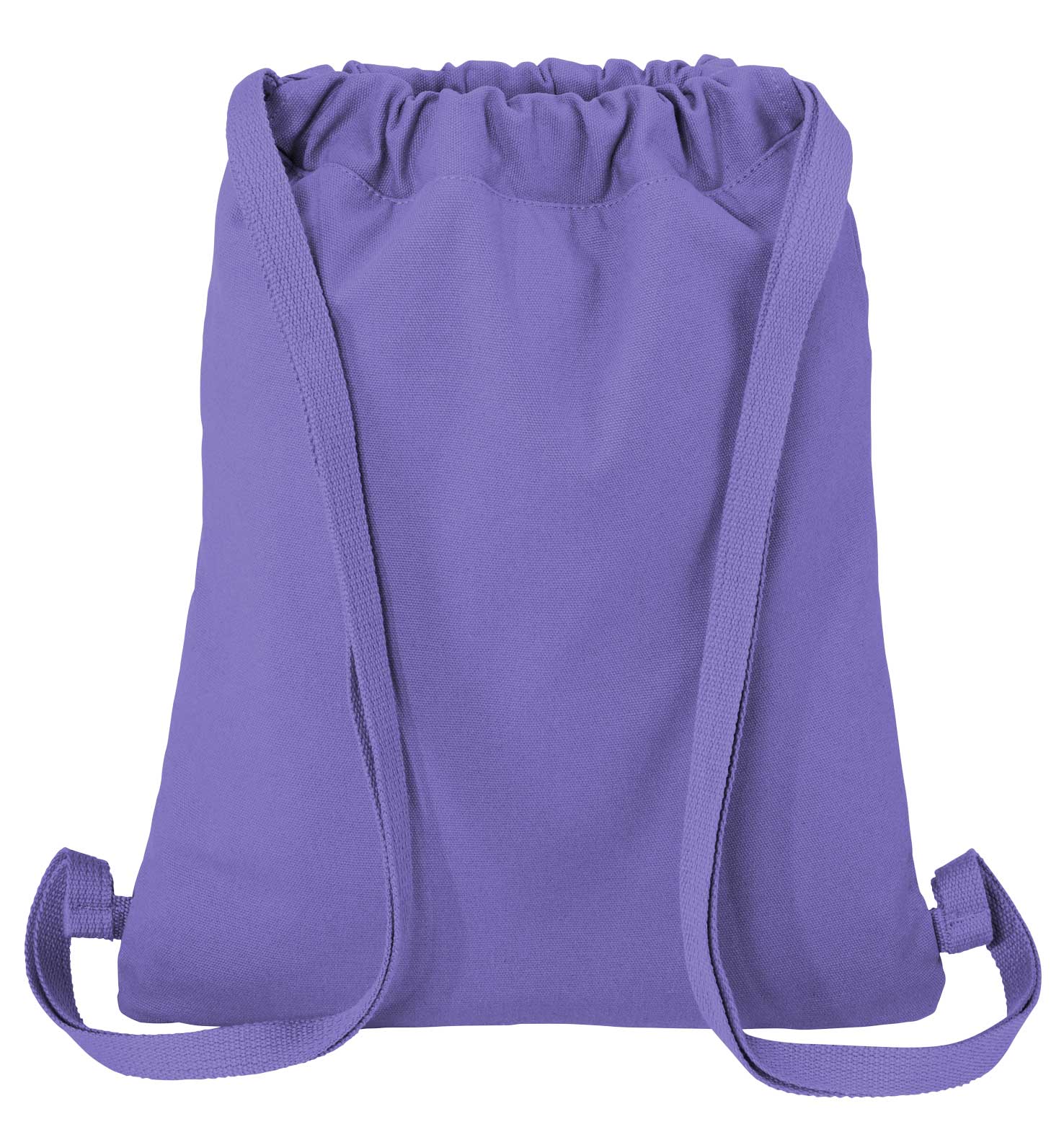 University of Northern Iowa Canvas Drawstring Backpack UNI Panthers Cotton Cinch Pack Bag Purple