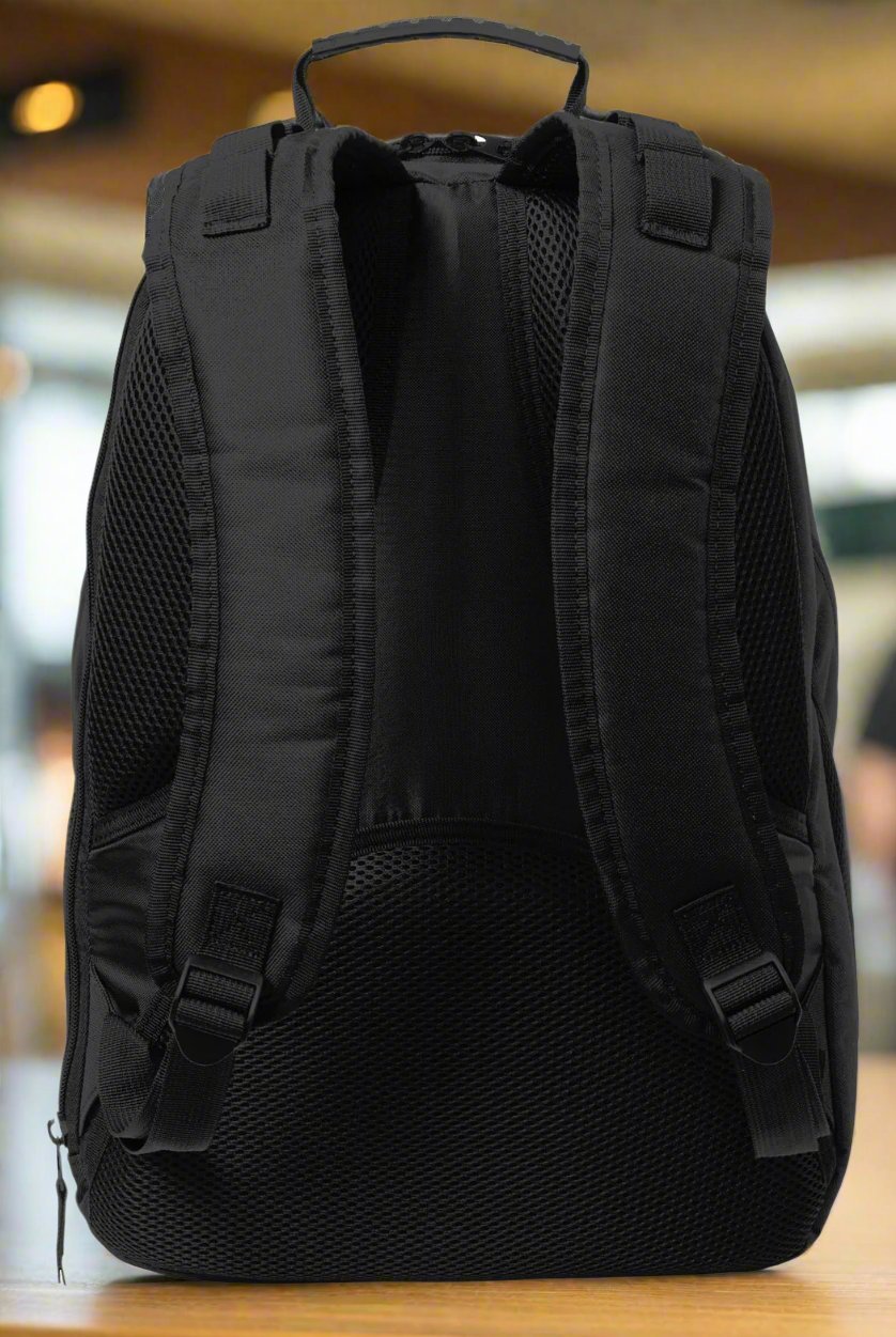 George Mason Laptop Backpack – Official George Mason Patriots Bookbag – 17" Laptop Sleeve, NCAA School Gear – 600D Polyester Black