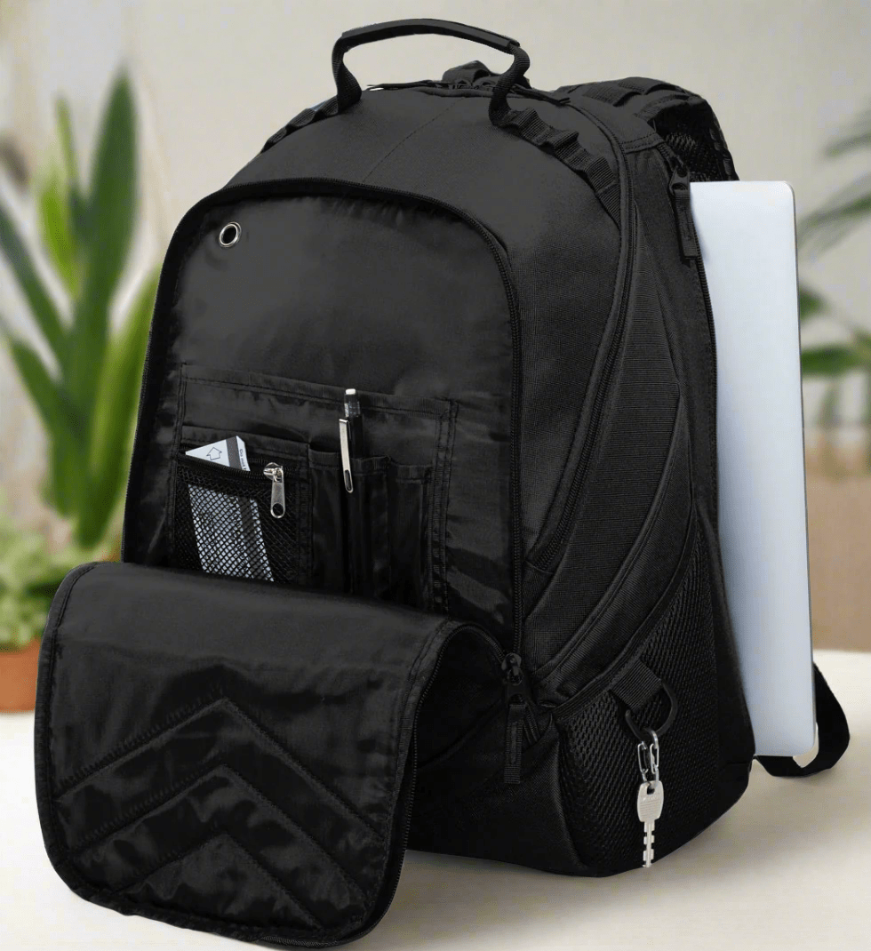 Auburn Laptop Backpack – Official Auburn University Tigers Bookbag – Fits 17″ Laptop, Organizer Panel, NCAA School Gear – 600D Polyester Black
