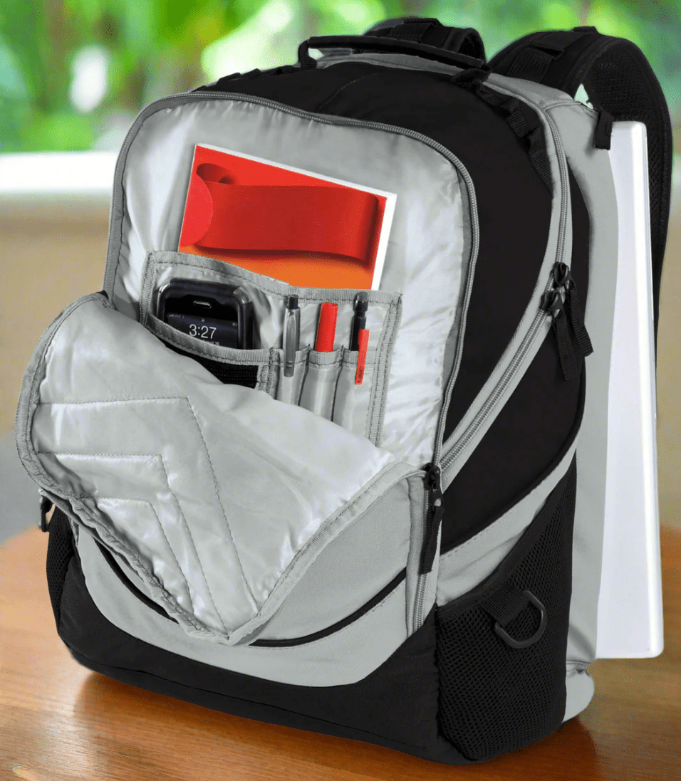 Georgia Bulldogs Laptop Backpack – Official University of Georgia Bookbag – 17" Laptop Sleeve, NCAA School Gear – 600D Polyester Black and Gray