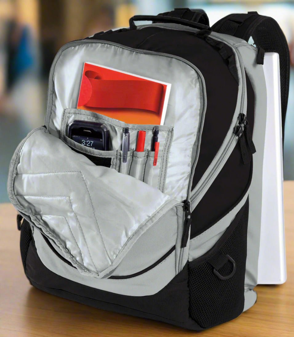 Southern Miss Backpack USM Laptop Computer Backpack Black and Gray