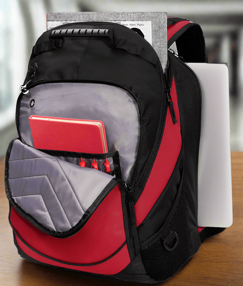 Houston Cougars Laptop Backpack – Official University of Houston Bookbag – 17" Laptop Sleeve, NCAA School Gear – 600D Polyester Red