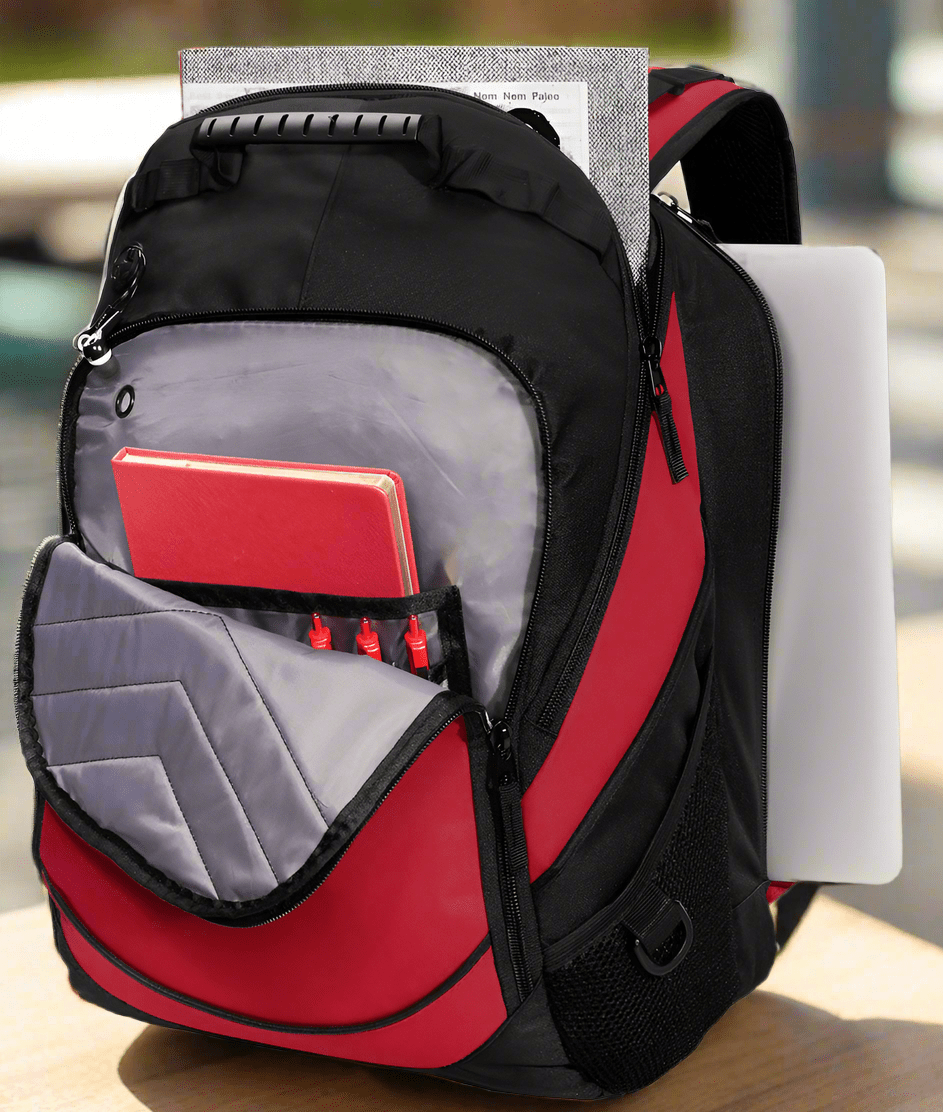 Alabama Laptop Backpack – Official Alabama Crimson Tide Bookbag – 17" Laptop Sleeve, NCAA School Gear – 600D Polyester Crimson