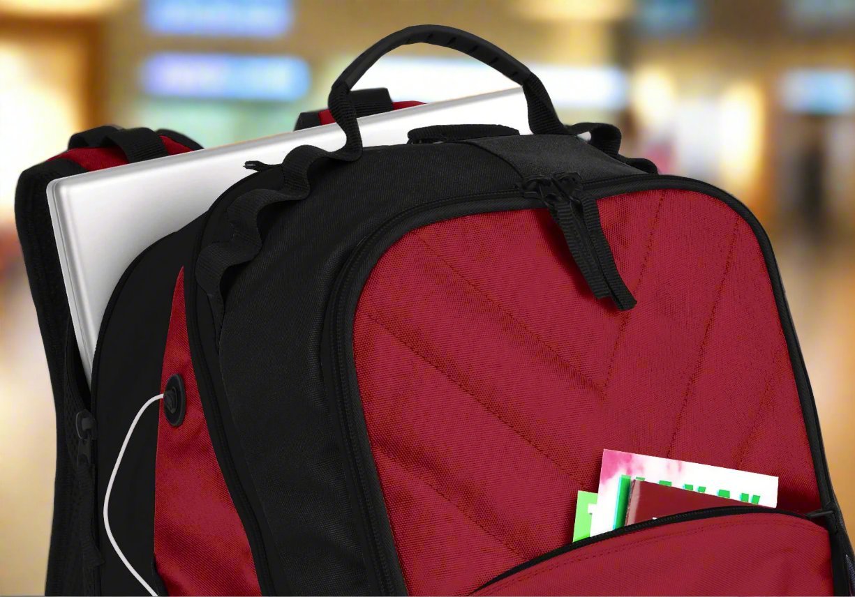 Georgia Bulldogs Laptop Backpack – Official University of Georgia Bookbag – 17" Laptop Sleeve, NCAA School Gear – 600D Polyester Red