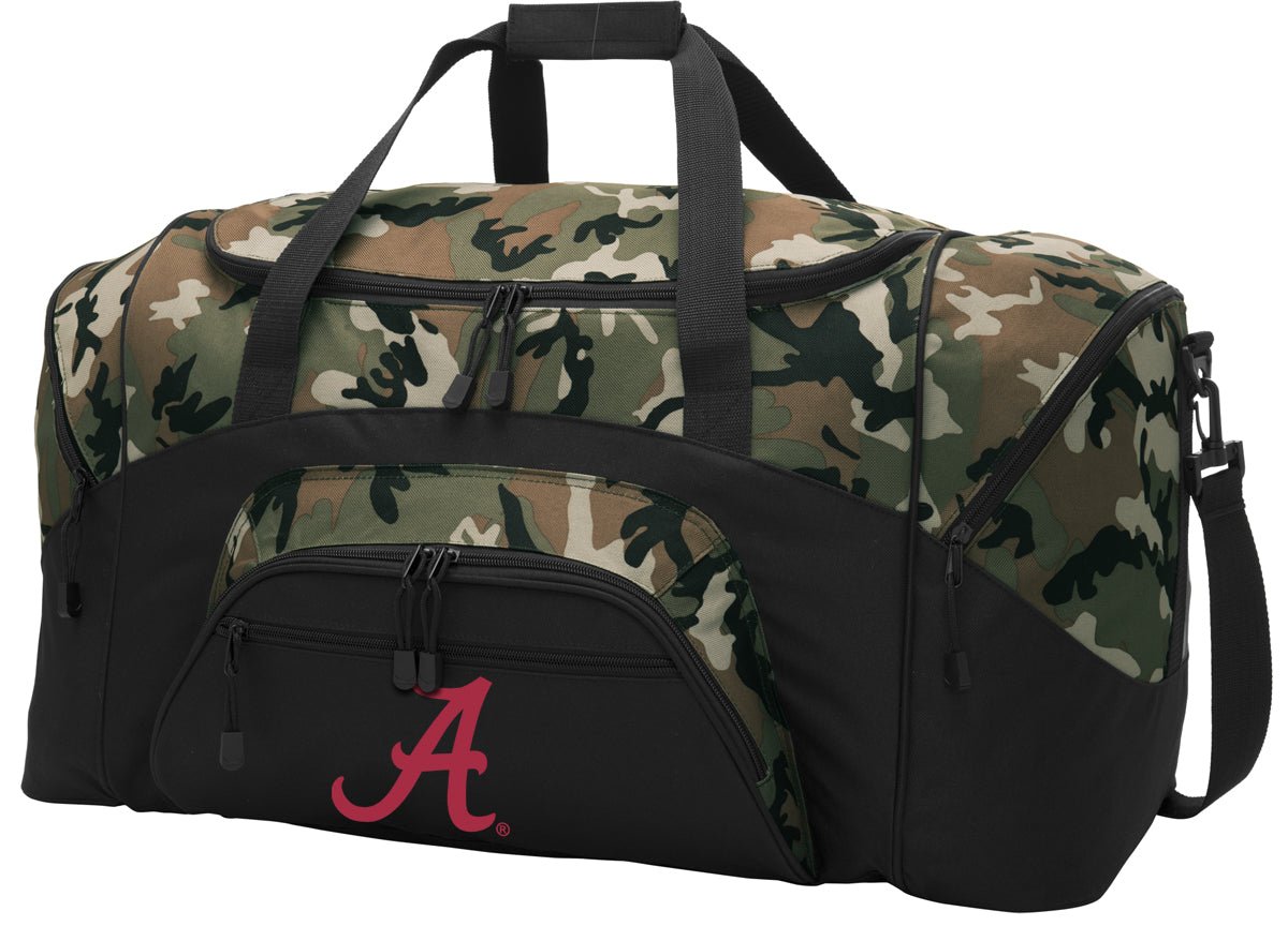 University of Alabama Large Camo Duffel Bag Alabama Suitcase or Sports Gear Bag