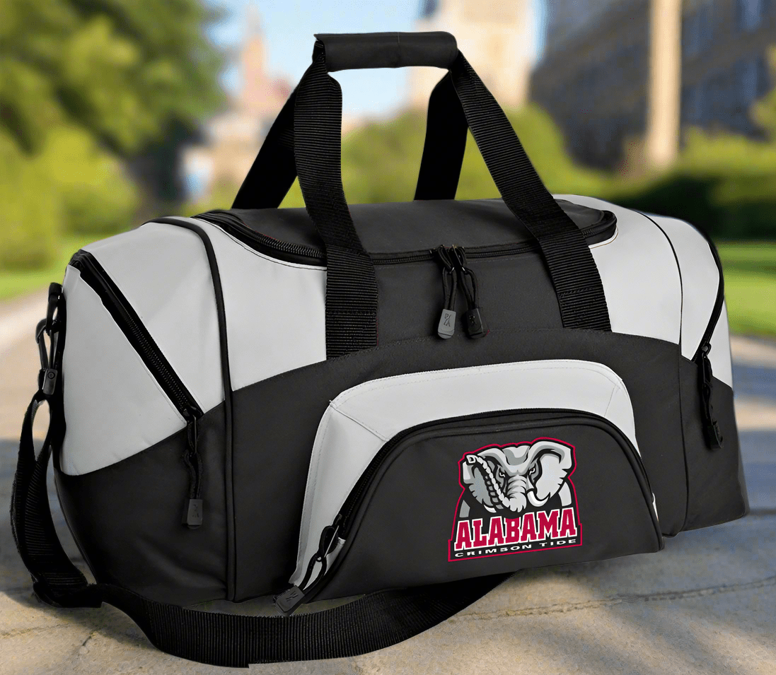 Alabama Small Duffel Bag University of Alabama Carryon Suitcase or Gym Bag Black