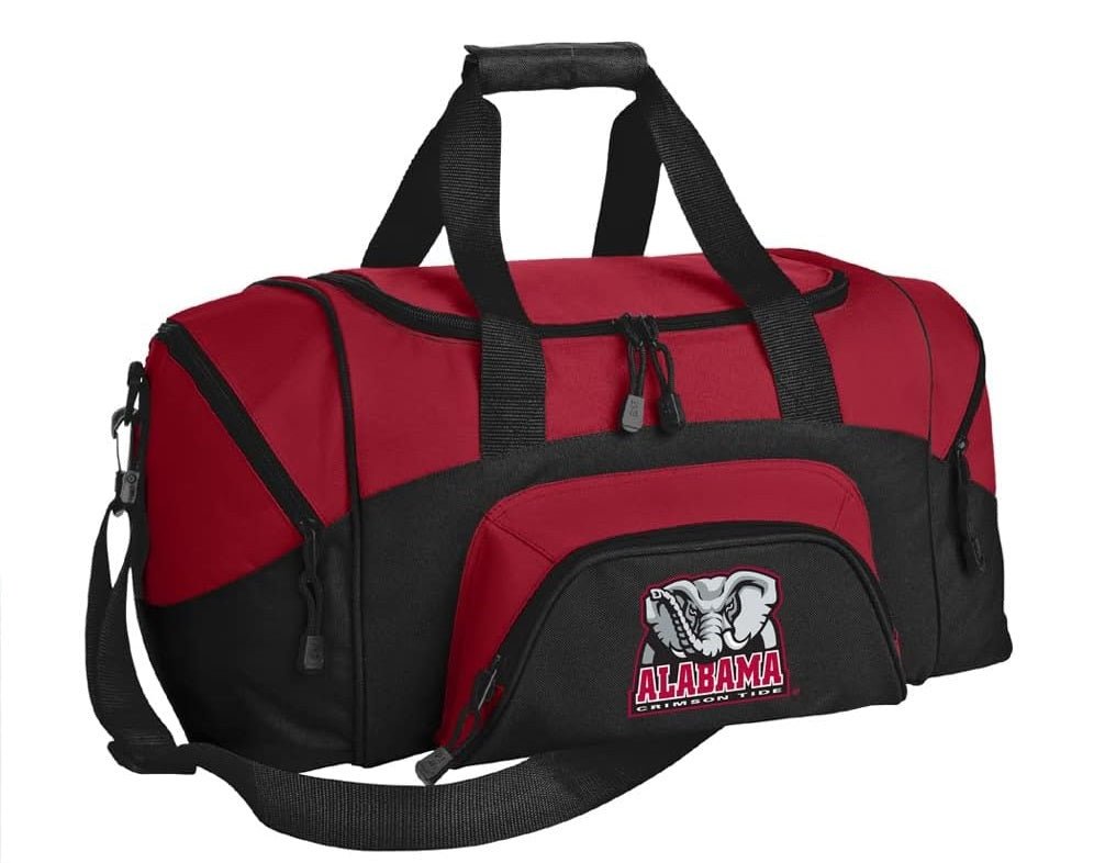 Alabama Small Duffel Bag University of Alabama Carryon Suitcase or Gym Bag Crimson