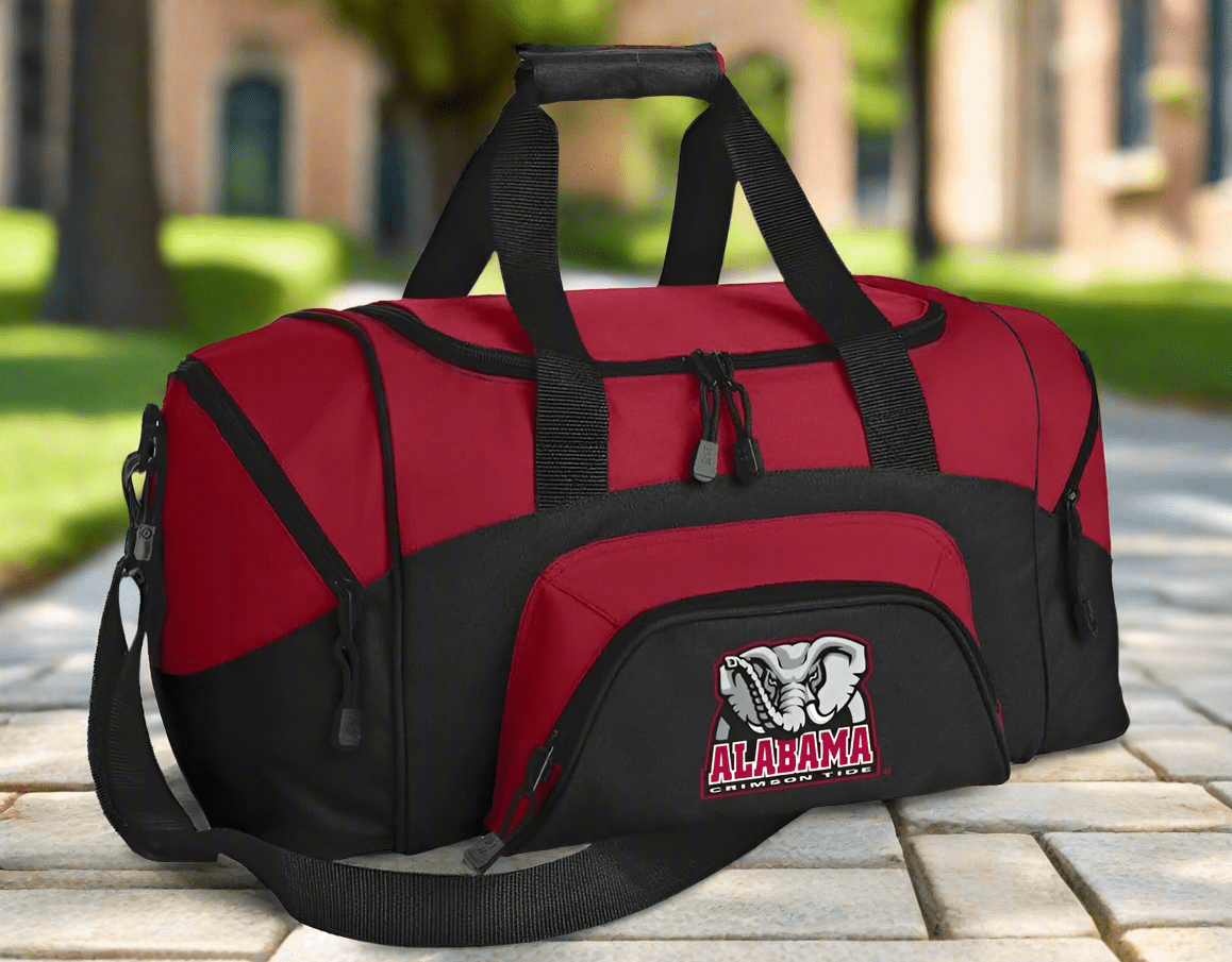 Alabama Small Duffel Bag University of Alabama Carryon Suitcase or Gym Bag Crimson