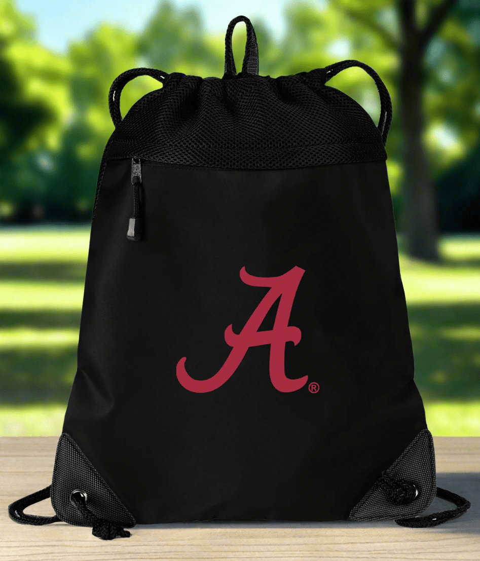 University of Alabama Drawstring Backpack Alabama Cinch Pack - Mesh & Microfiber