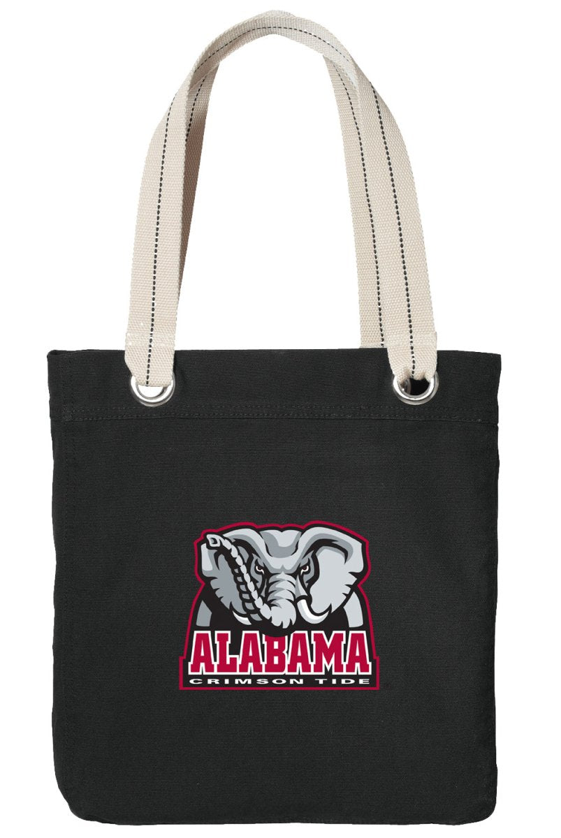 Alabama Tote Bag University of Alabama Deluxe Canvas Shoulder Bag Black