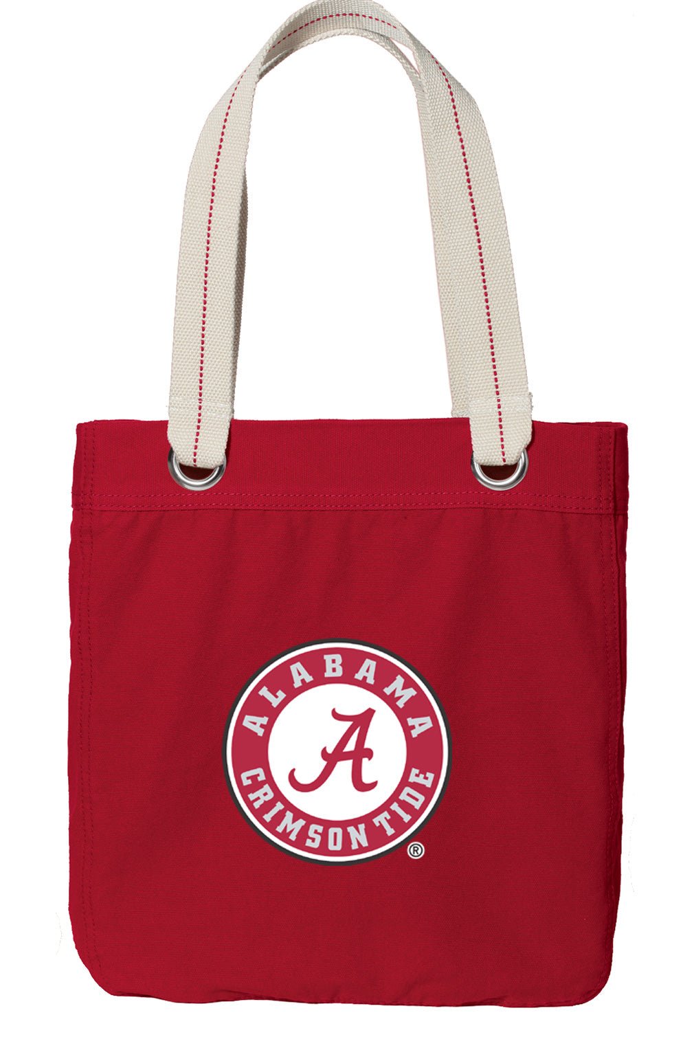 Alabama Logo Tote Bag Alabama Deluxe Canvas Shoulder Bag Crimson