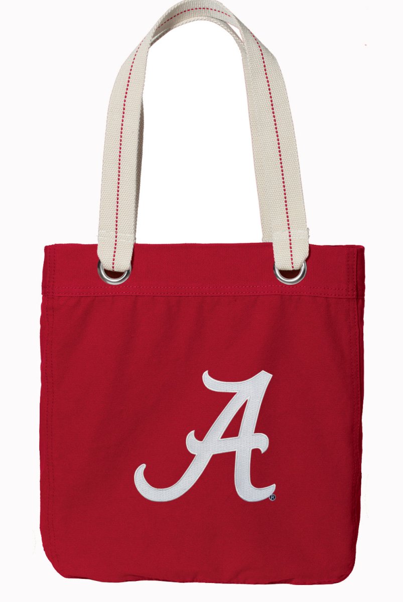 University of Alabama Tote Bag Alabama Deluxe Canvas Shoulder Bag Crimson