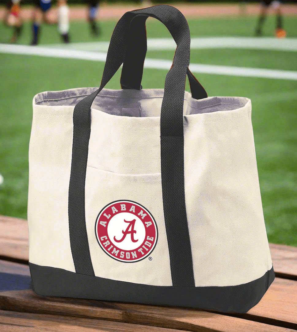 Alabama Logo Canvas Tote Bag Alabama Classic Tote Black