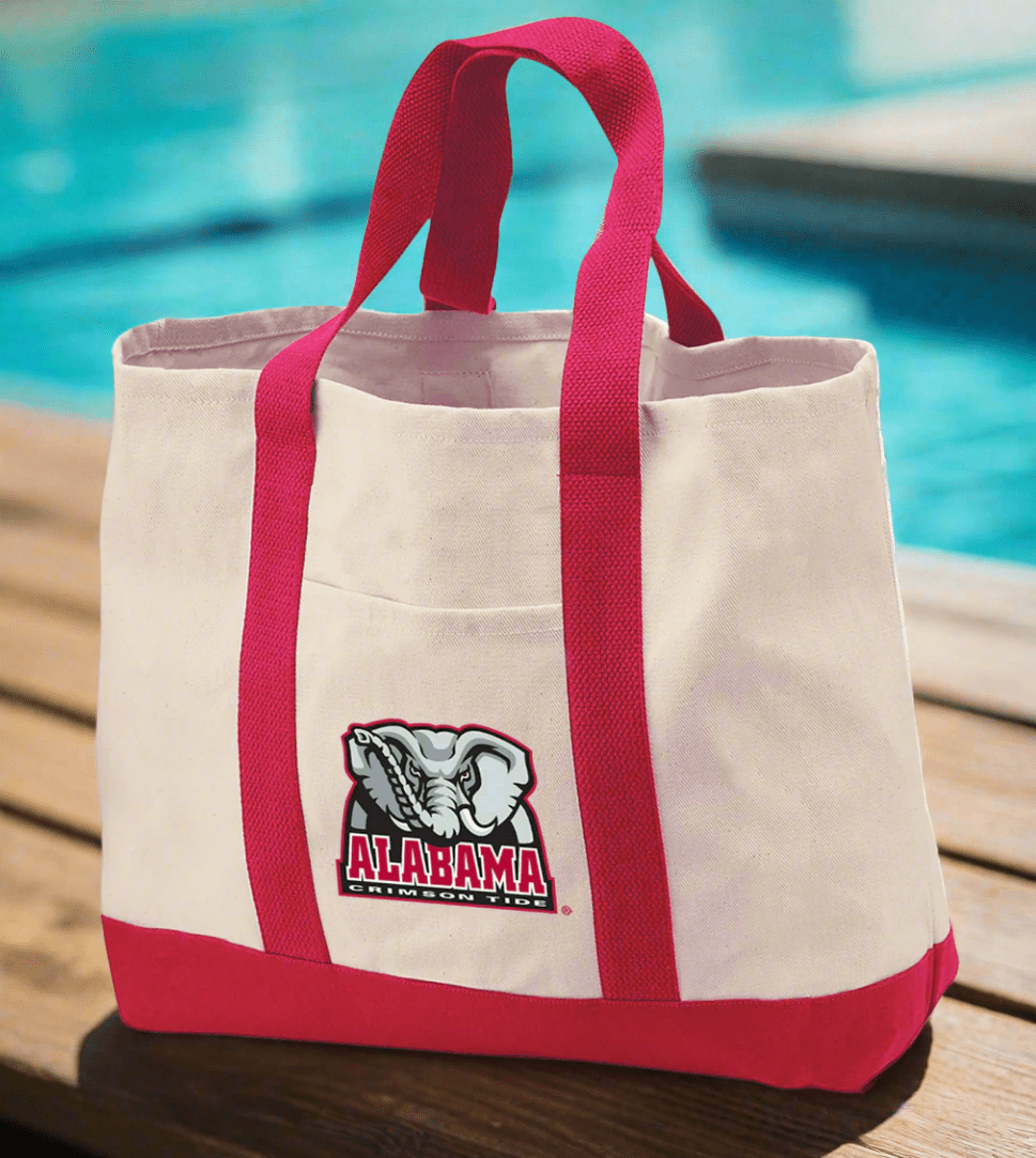 Alabama Tote Bag Canvas University of Alabama Classic Tote Crimson