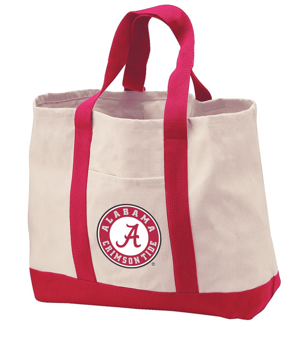 Alabama Logo Canvas Tote Bag Alabama Classic Tote Crimson