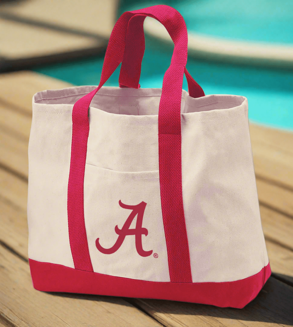 University of Alabama Canvas Tote Bag Alabama Classic Tote Crimson