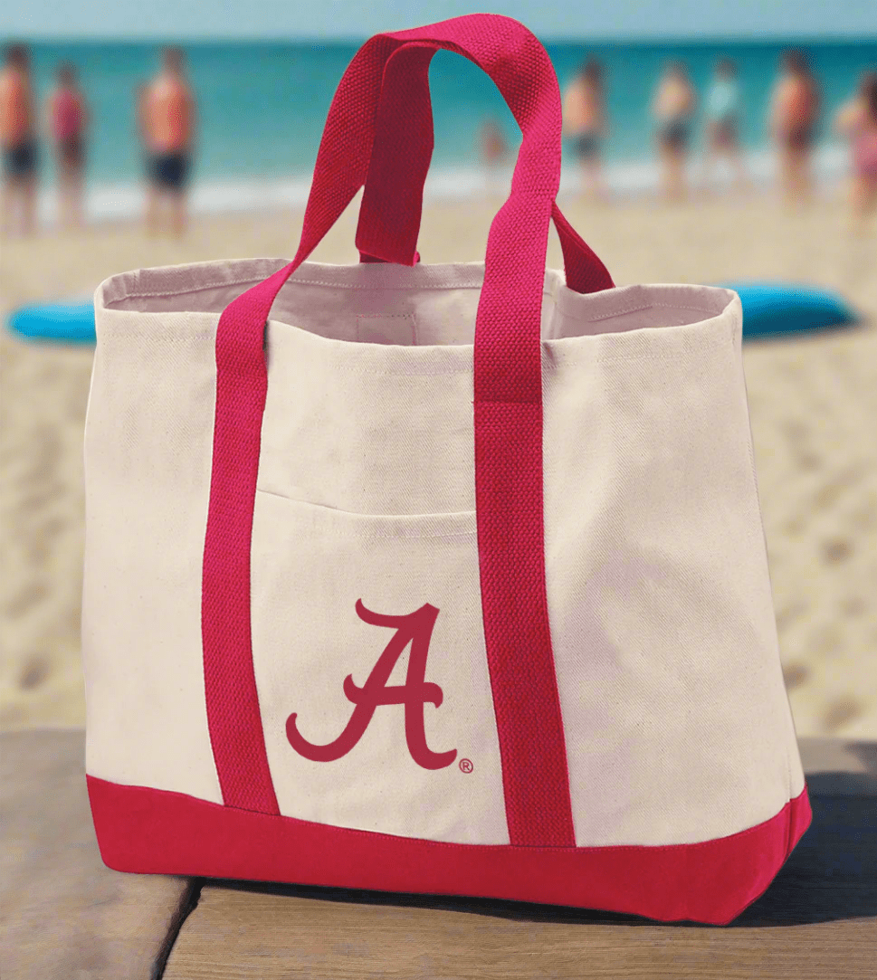 University of Alabama Canvas Tote Bag Alabama Classic Tote Crimson
