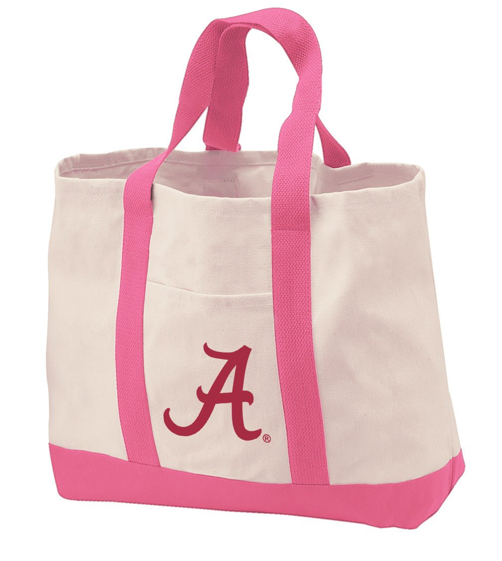 University of Alabama Canvas Tote Bag Alabama Classic Tote Pink