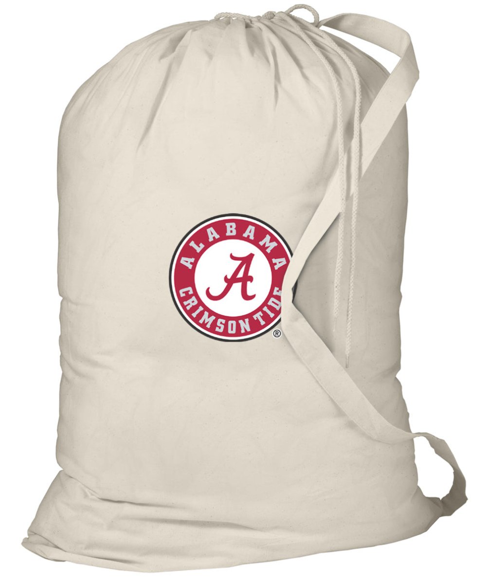 Alabama Logo Laundry Bag Alabama Clothes Bag Tan