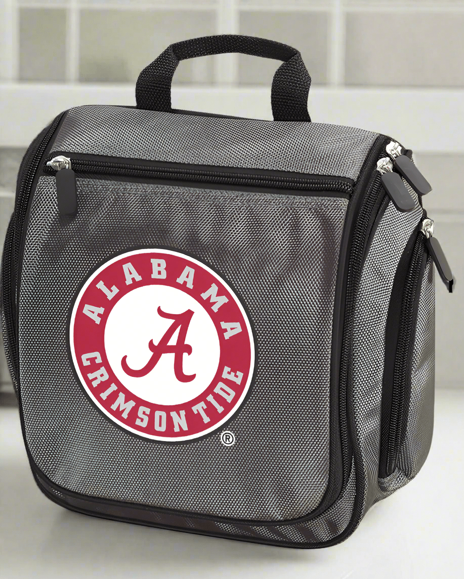 Alabama Logo Toiletry Bag or Mens Alabama Travel Shaving Kit Gray