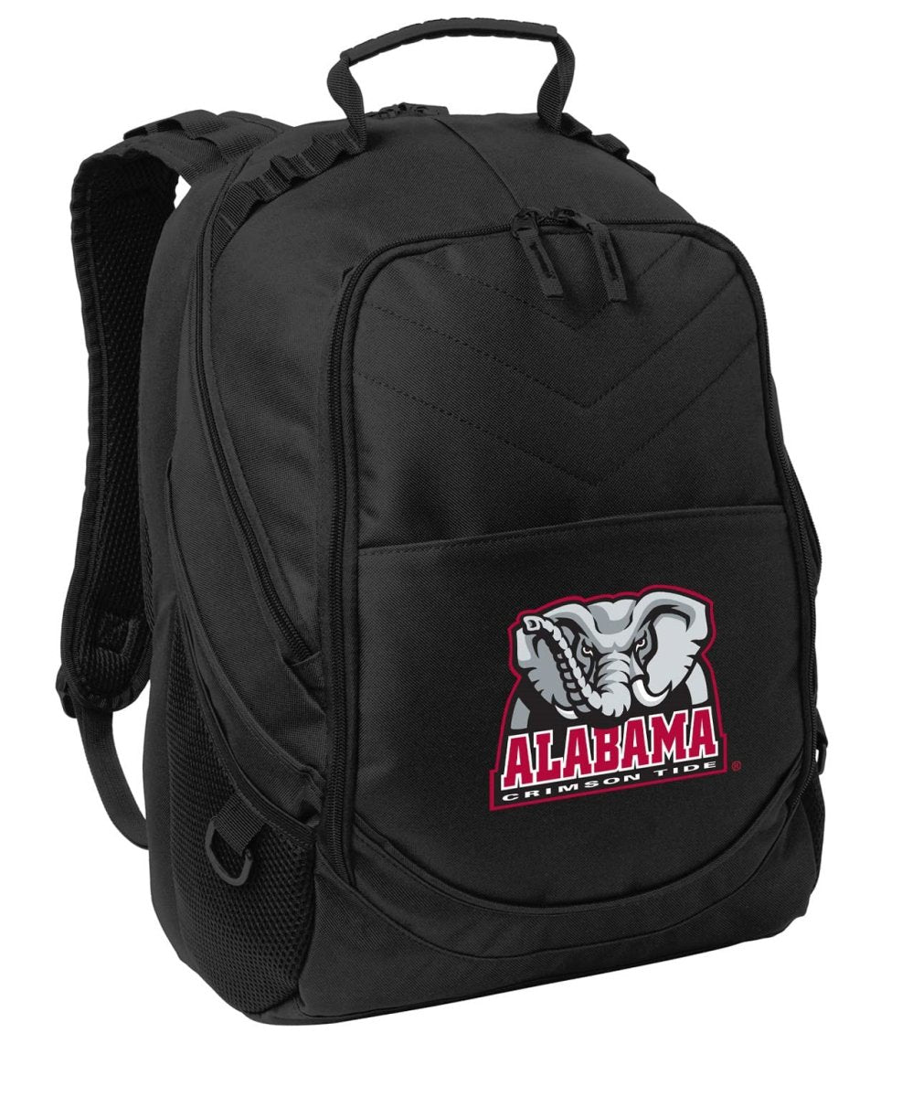 Alabama Backpack – Official Crimson Tide Laptop Backpack with Side-Entry Padded Compartment – Fits 17" Laptops – 600D Polyester Black