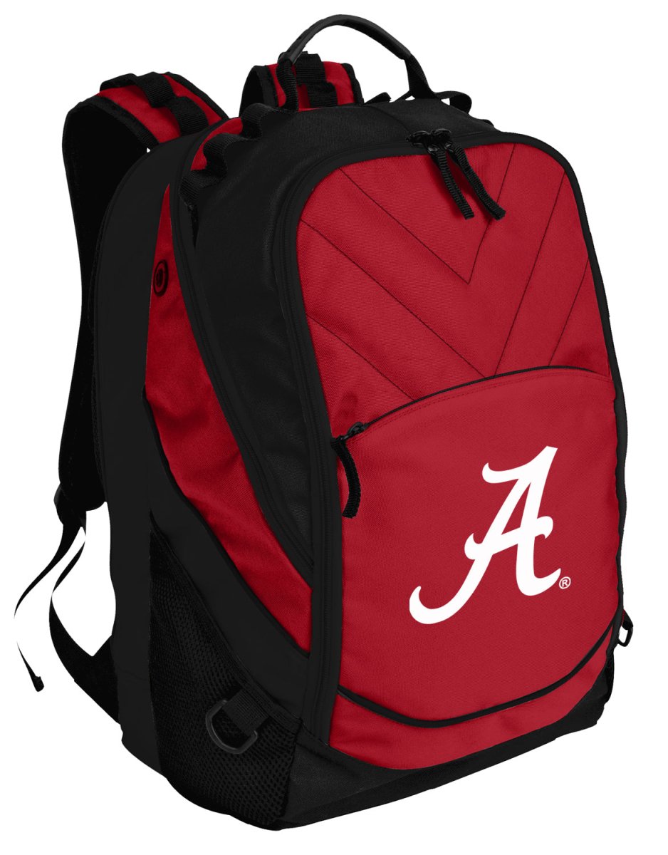 Alabama Laptop Backpack – Official Alabama Crimson Tide Bookbag – 17" Laptop Sleeve, NCAA School Gear – 600D Polyester Crimson
