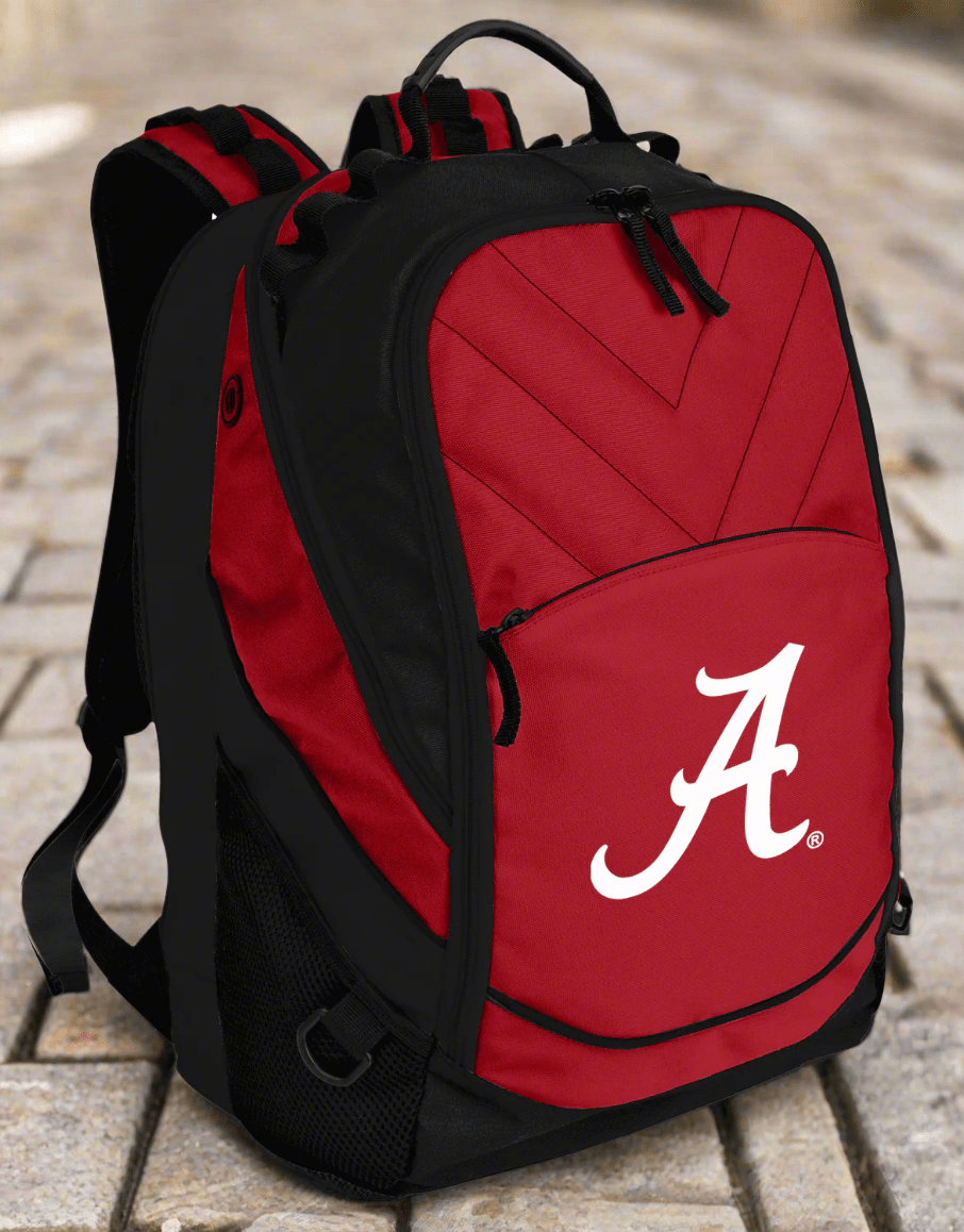 Alabama Laptop Backpack – Official Alabama Crimson Tide Bookbag – 17" Laptop Sleeve, NCAA School Gear – 600D Polyester Crimson