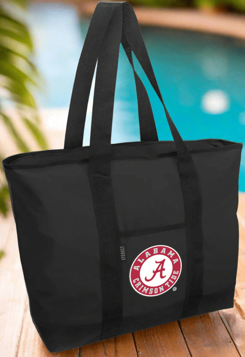 Alabama Logo Tote Bag Alabama Large Zippered Tote