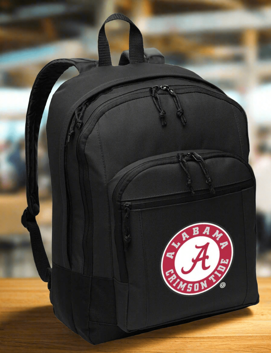 Alabama Logo Backpack University of Alabama Medium Classic Style Backpack Black