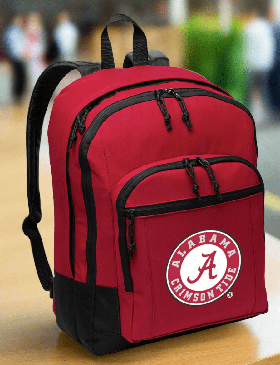 Alabama Logo Backpack University of Alabama Medium Classic Style Backpack Crimson