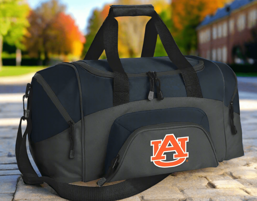 Small Auburn Duffel Bag Auburn University Carryon Suitcase or Gym Bag Navy