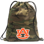 Auburn Camo Drawstring Backpack Auburn University Hoody Style Cinch Pack Bag