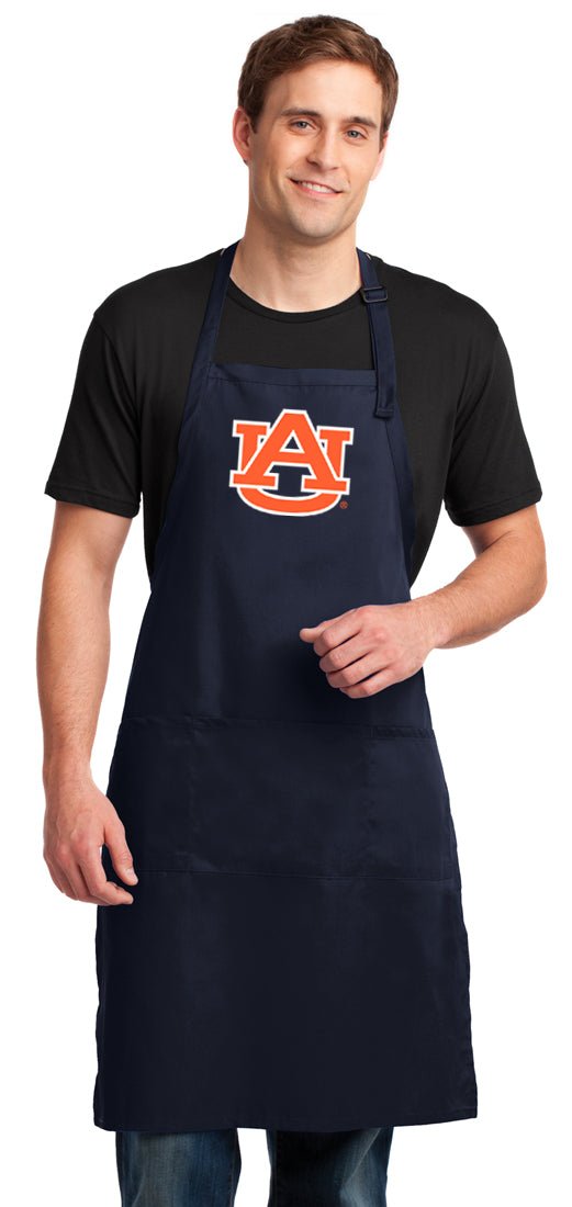 Auburn University Large Apron Auburn Tigers Apron - Adjustable with Pockets Navy