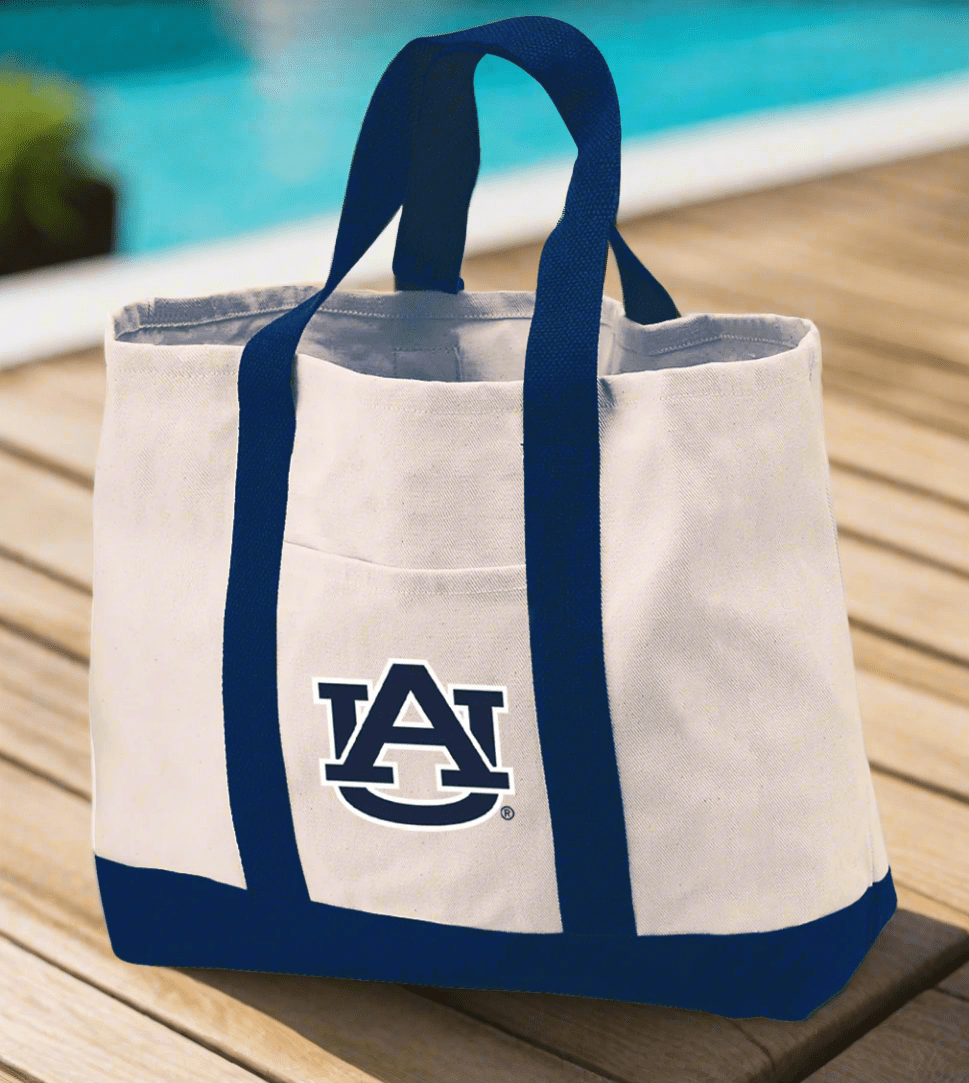 Auburn Canvas Tote Bag Auburn Tigers Classic Tote Navy