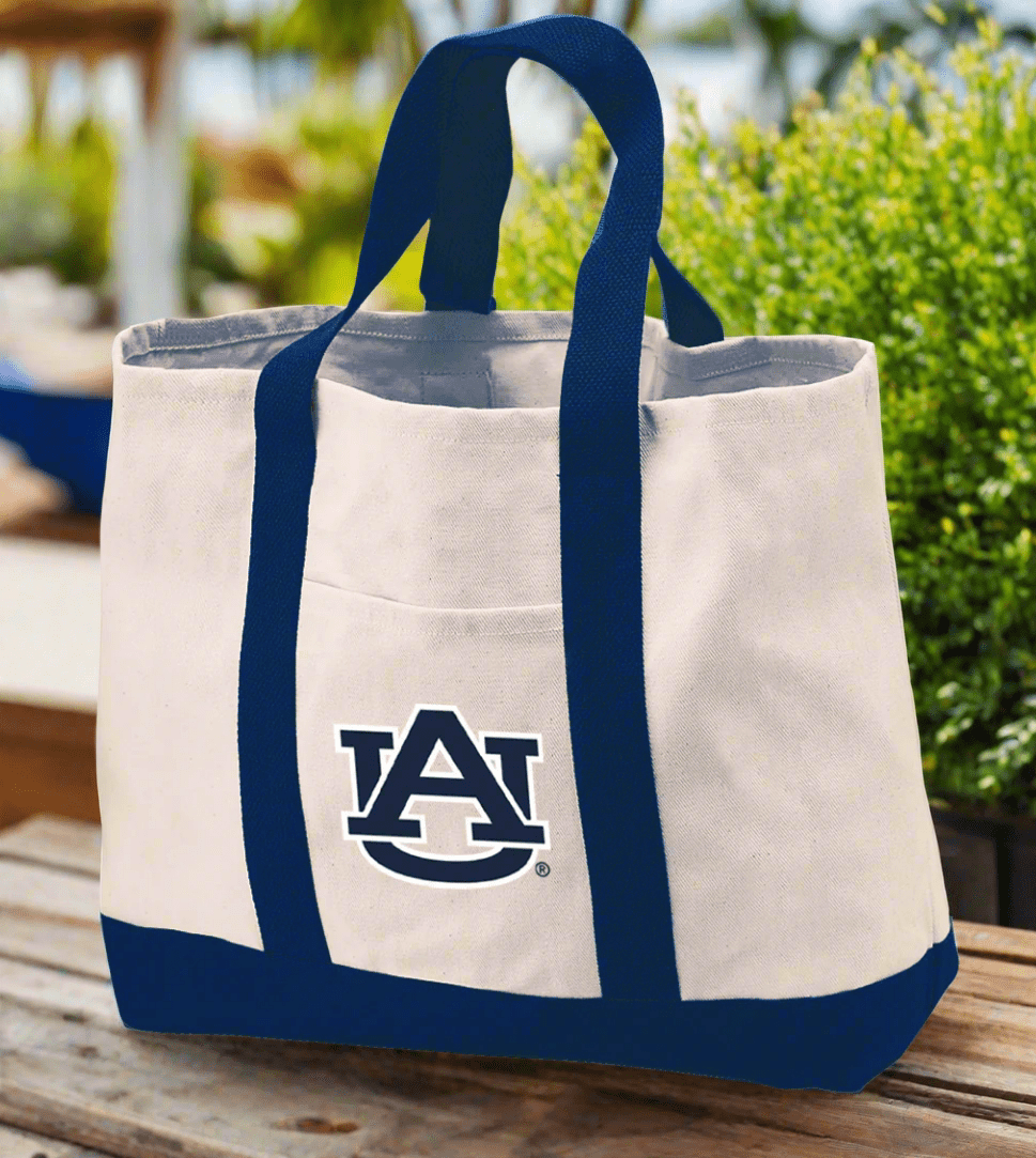 Auburn Canvas Tote Bag Auburn Tigers Classic Tote Navy