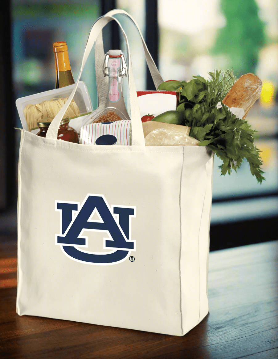 Auburn Grocery Shopping Bag Auburn Tigers Reusable Cotton Bag
