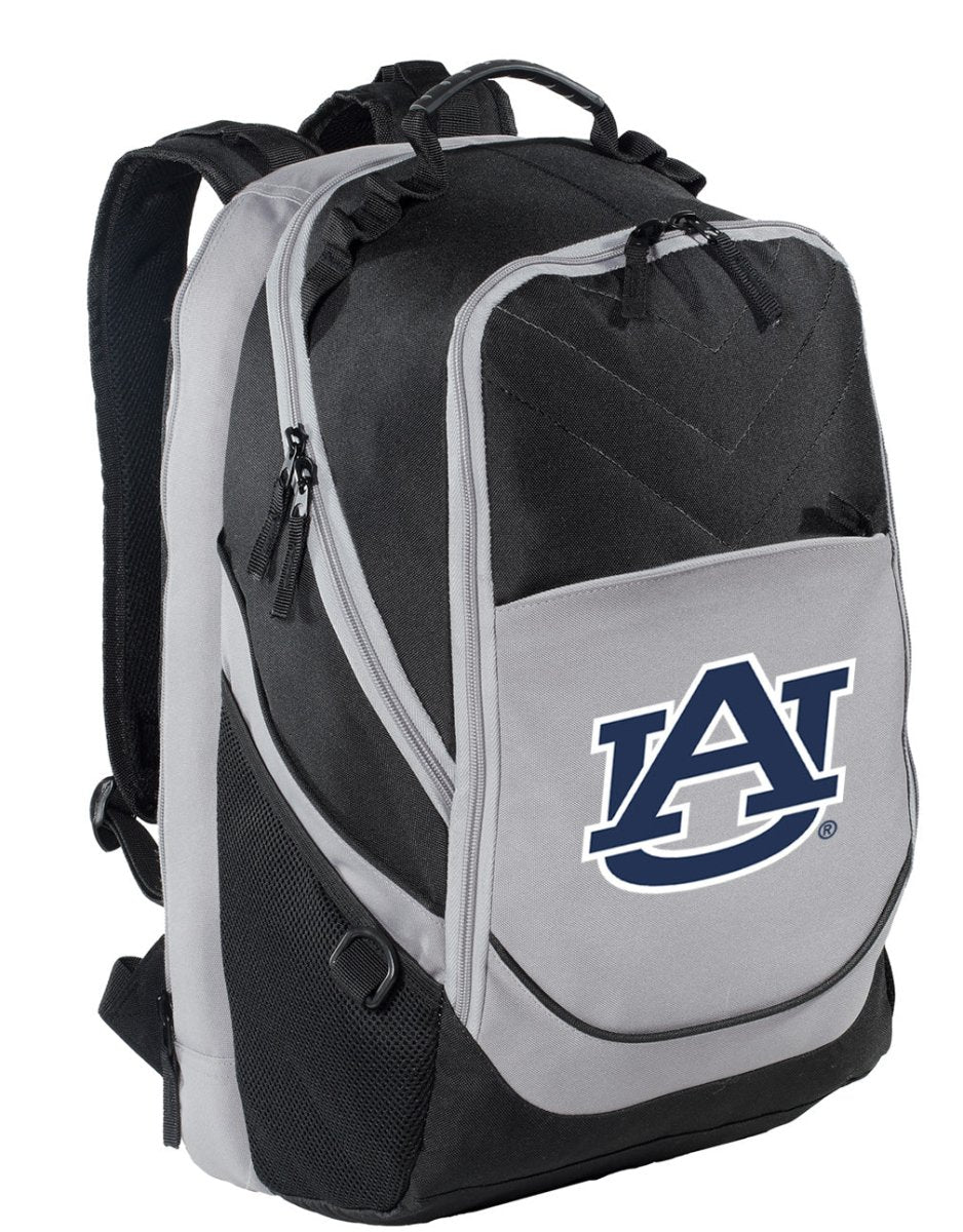 Auburn Laptop Backpack – Official Auburn Tigers Bookbag – 17" Laptop Sleeve, NCAA School Gear – 600D Polyester Black and Gray