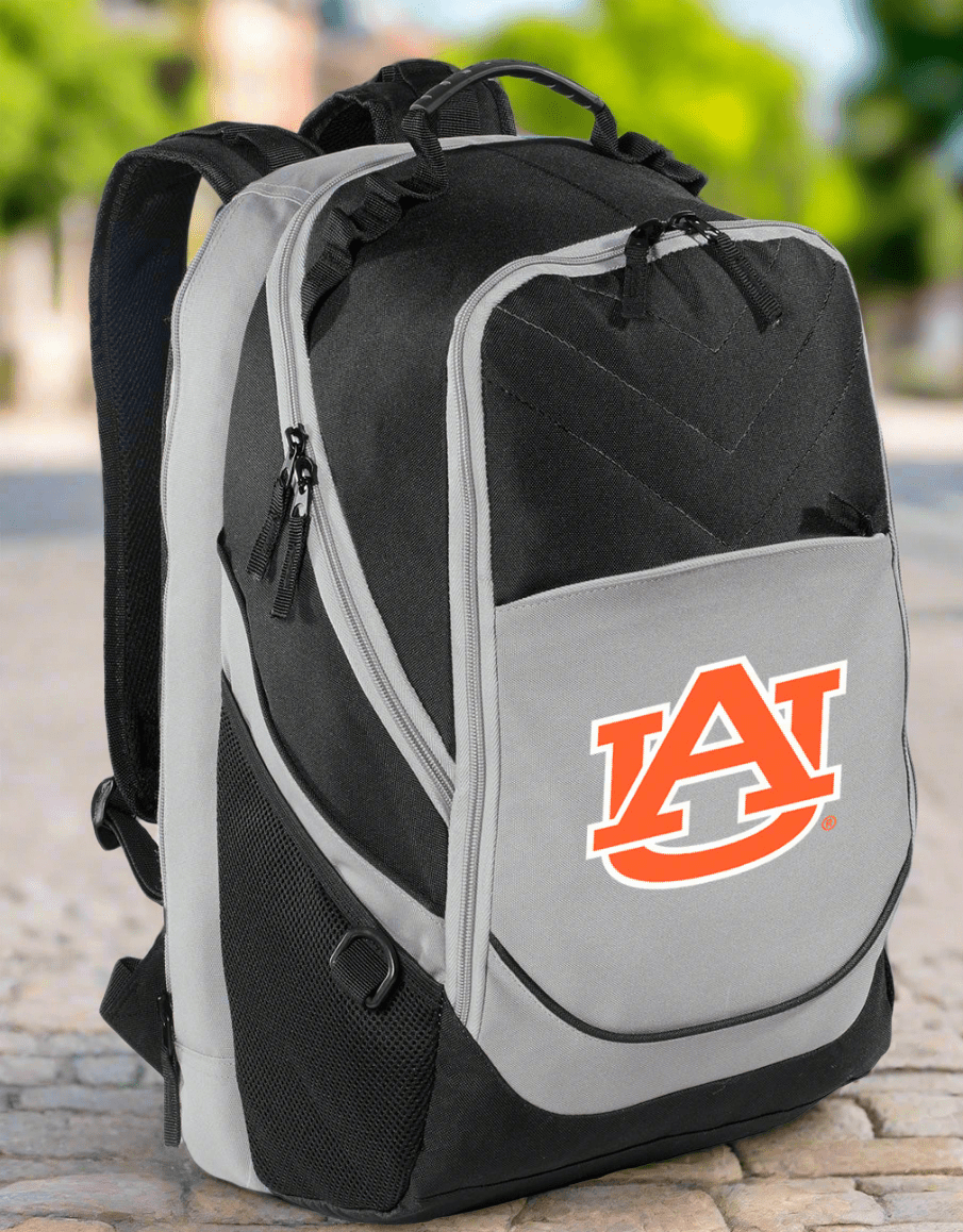 Auburn Laptop Backpack – Official Auburn University Tigers Bookbag – Fits 17″ Laptop, Organizer Panel, NCAA School Gear – 600D Polyester Black and Gray