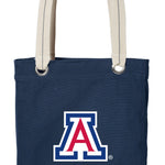University of Arizona Tote Bag Arizona Wildcats Deluxe Canvas Shoulder Bag Navy