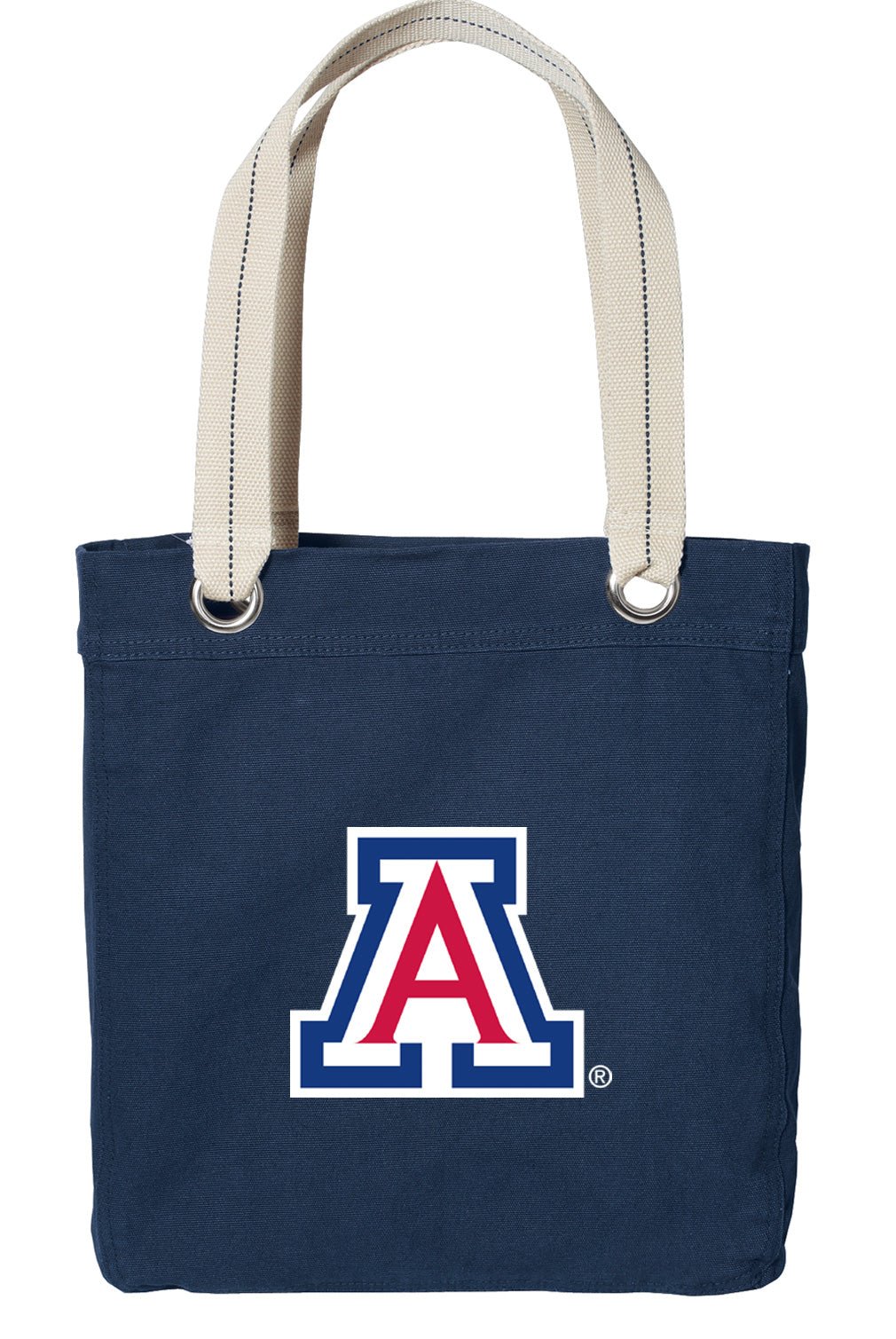 University of Arizona Tote Bag Arizona Wildcats Deluxe Canvas Shoulder Bag Navy