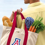 University of Arizona Canvas Tote Bag Arizona Wildcats Classic Tote Red