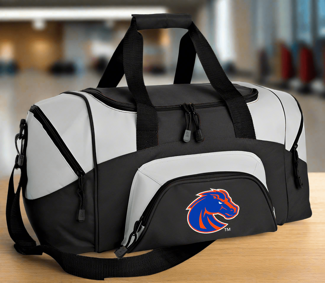 Boise State Small Duffel Bag Broncos Carryon Suitcase or Gym Bag Black