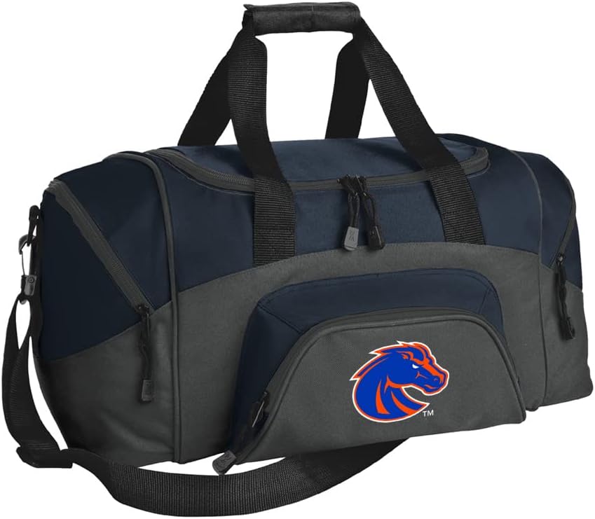 Boise State Small Duffel Bag Broncos Carryon Suitcase or Gym Bag Navy