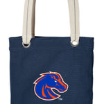 Boise State Tote Bag Broncos Deluxe Canvas Shoulder Bag Navy