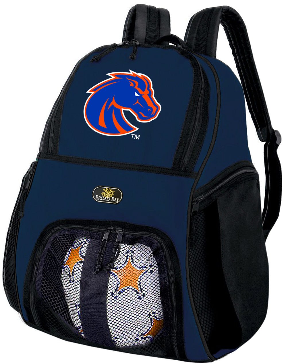 Boise State Soccer Ball Backpack or Broncos Volleyball Sports Gear Bag Navy